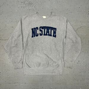 Y2K NC State grey cotton sweatshirt sweatshirt